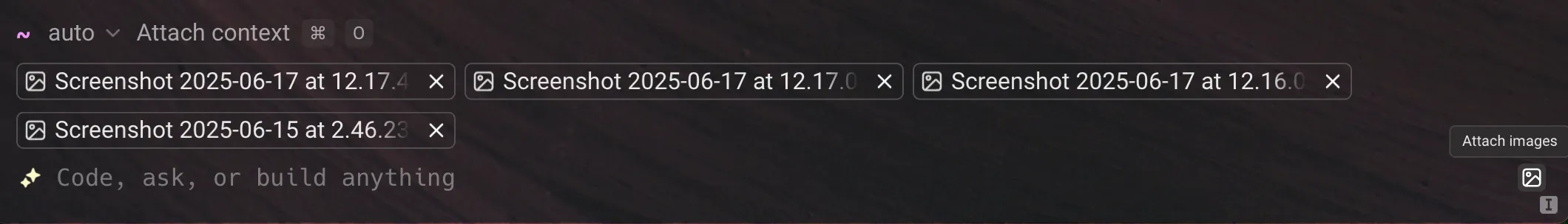 Attaching 4 images on the "Classic" input (bottom right)